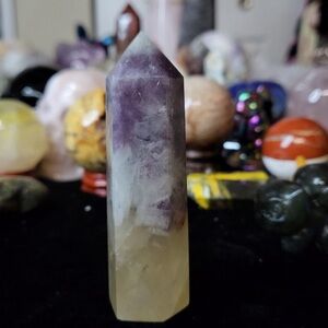 Unicorn Stone and Calcite Mix Crystal Point Tower